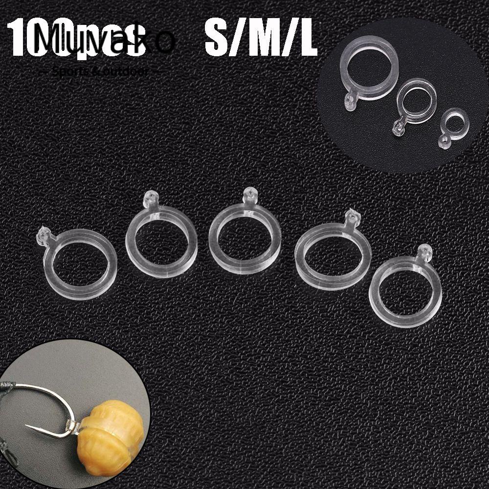 MUVAKO 100 Hạt PE Trong Suốt Màu Trắng Chất Lượng Cao Gắn Mồi Câu Cá