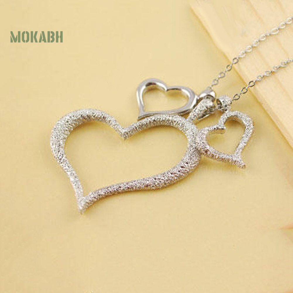 Vòng cổ Họa Tiết Ba Trái Tim Thời Trang