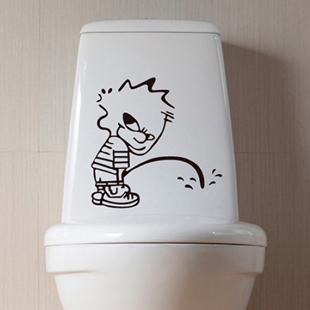 1 Miếng Dán PVC Chống Thấm Nước Dùng Trang Trí Toilet Độc Đáo
