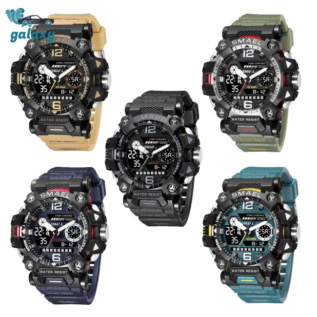 Galaxy Đồng Hồ Điện Tử Đa Năng Chống Thấm Nước 50m Màn Hình Led 8072