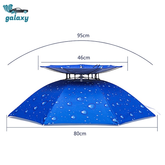 Galaxy Dù Câu Cá Hai Lớp Chống Gió Chống Tia Cực Tím