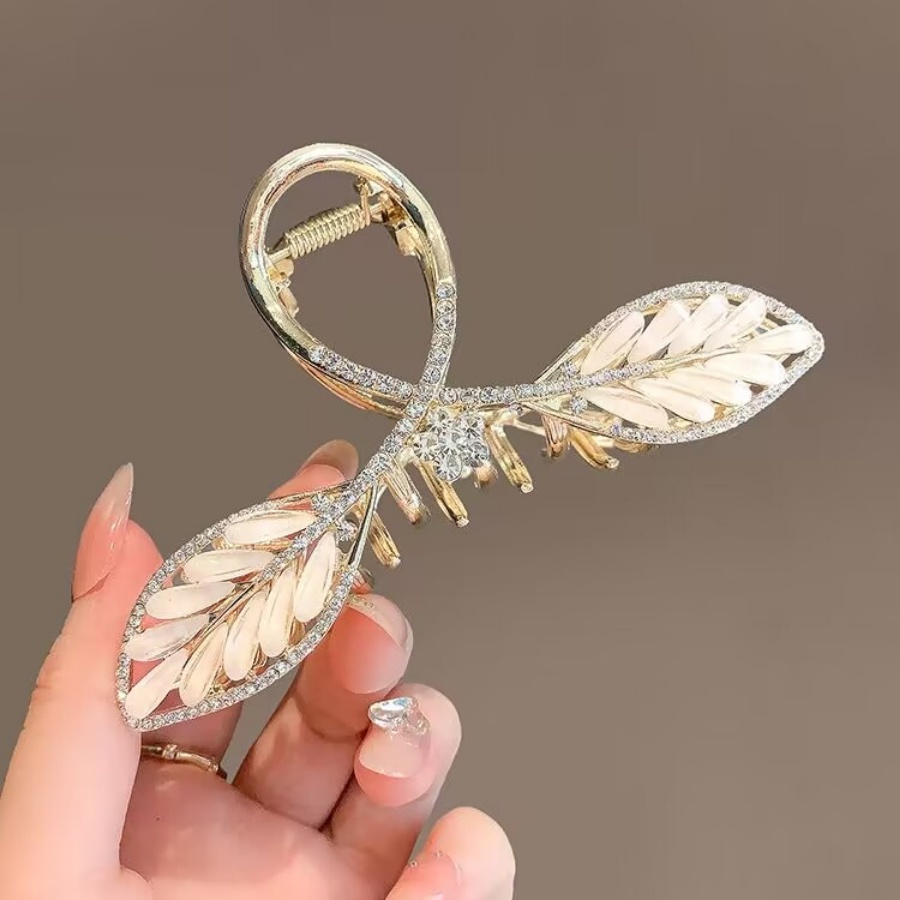 Kẹp Tóc Hình Hoa Đính Đá Phong Cách Hàn Quốc Cho Nữ