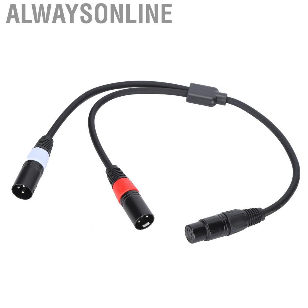 Alwaysonline JORINDO 5‑Pin XLR Female To Double 3‑Pin Male Cable Y Splitter Hot GSS