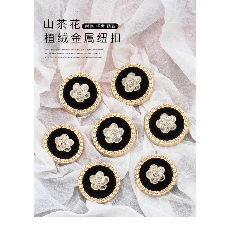 5 Nút Áo Hình Hoa Trà 20 / 25MM