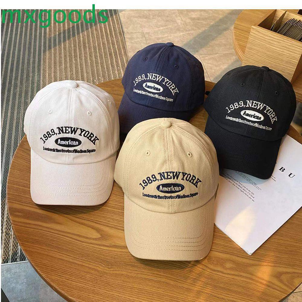 MXGOODS Mũ Lưỡi Trai Cotton Thêu Chữ Phong Cách Hip Hop