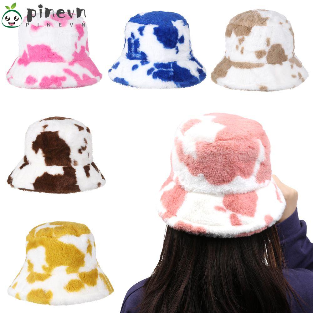 PINEVN Mũ Bucket Chất Liệu Dày Dặn Ấm Áp Thời Trang Cho Nữ