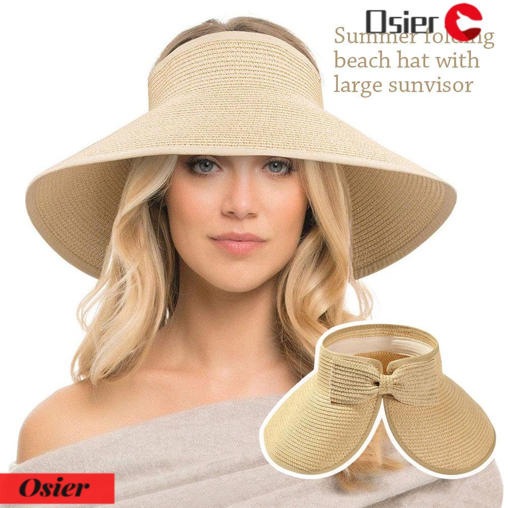 OSIER1 Mũ Cói Rộng Vành Chống Tia UV Cao Cấp Thời Trang Cho Nữ