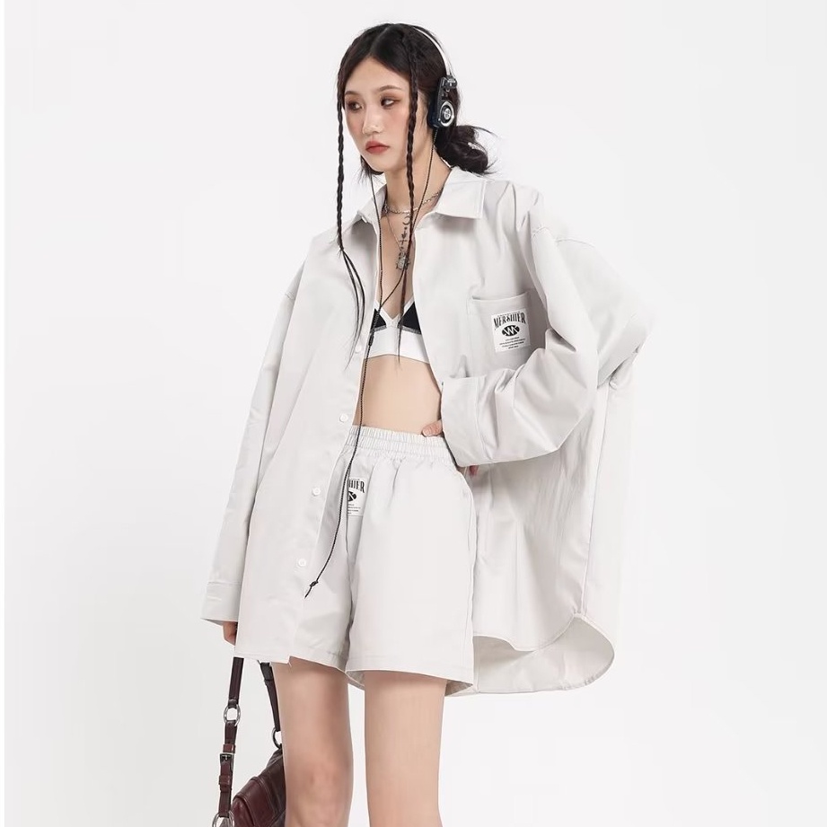 Áo Sơ Mi Tay Dài In Họa Tiết Tranh Sơn Dầu Phong Cách Đường Phố Trẻ Trung Thời Trang Xuân Thu Cho Nam Và Nữ