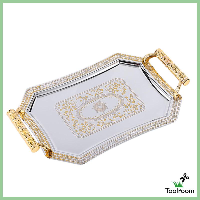 Khay Đựng Thức Ăn Tráng Miệng Bằng Thép Không Gỉ Họa Tiết Đẹp Mắt