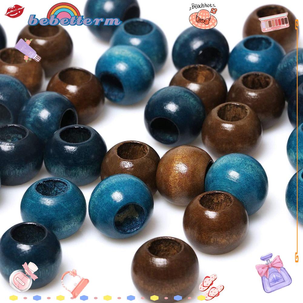 Bộ 150 Hạt Xỏ Lỗ Tròn Bằng Gỗ Nhiều Màu Dùng Trang Trí Nhà Cửa