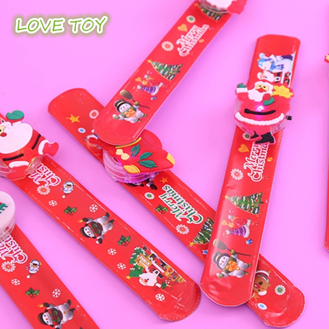 Vòng Đeo Tay Gắn Đèn Led Phát Sáng Phong Cách Giáng Sinh Hoạt Hình