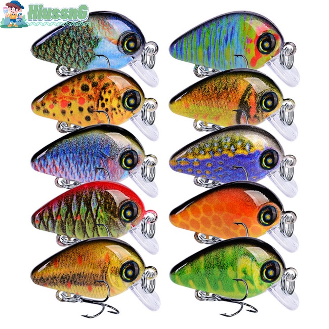 10 Mồi Câu Cá Cứng 28.5mm / 1.95g Chất Lượng Cao