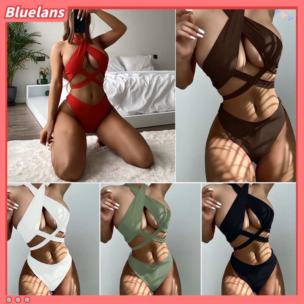 Bộ Đồ Bơi 2 Mảnh Màu Sắc Thời Trang Gợi Cảm Cho Nữ