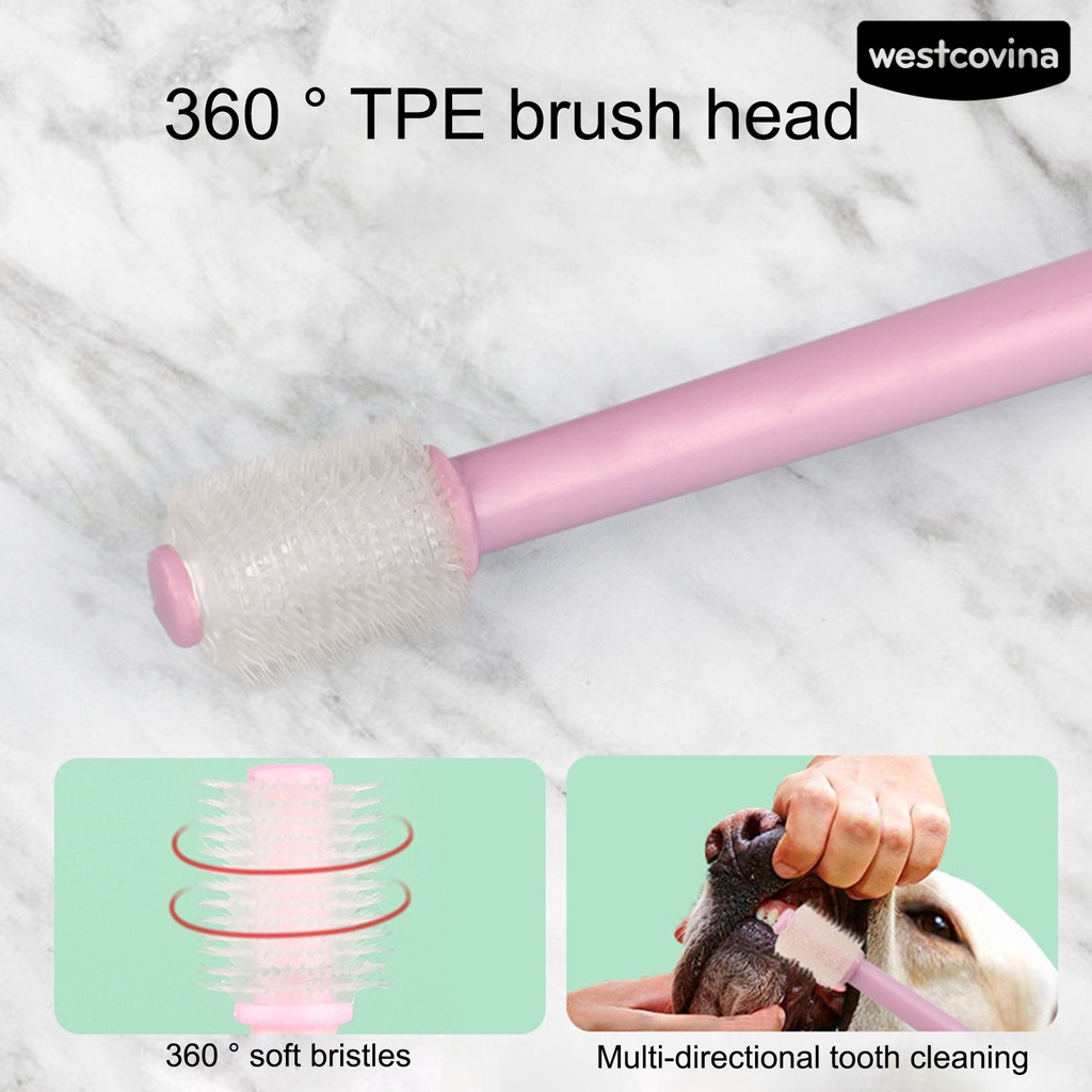 [COD]♞1 Bộ Bàn Chải Đánh Răng Lông Mềm Linh Hoạt Bằng Nhựa Đeo Ngón Tay Cho Cún Cưng