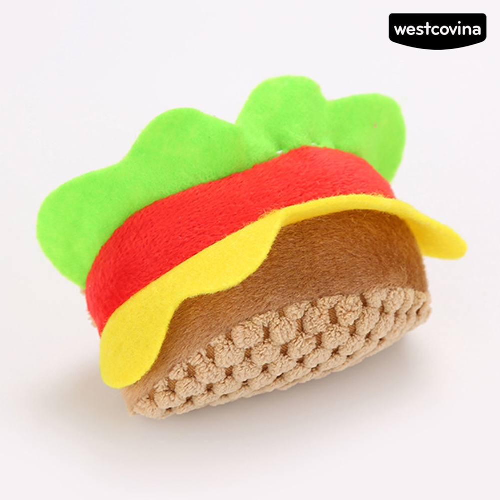 [COD]♞Đồ Chơi Nhồi Bông Hình Hamburger Chống Cắn Cho Mèo Cưng
