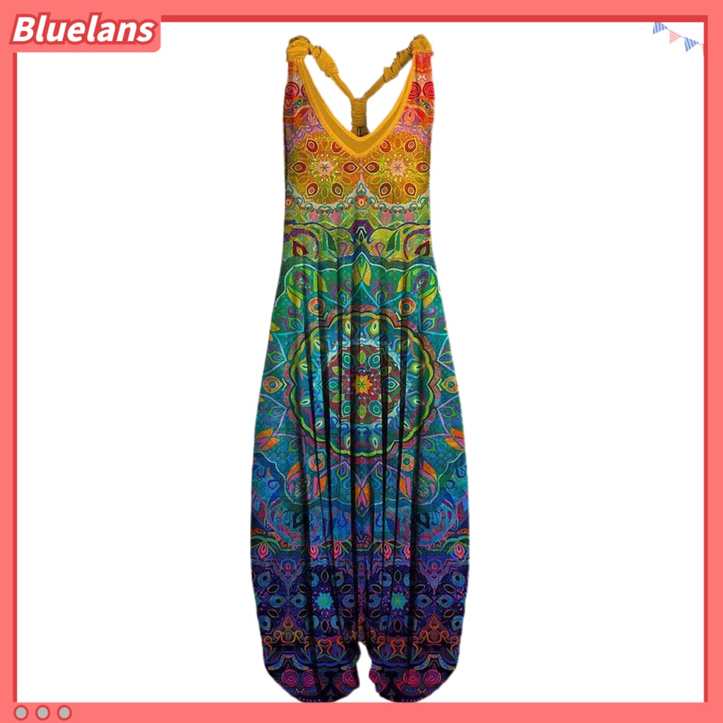 [BLS] Áo liền quần In Họa Tiết Dân Tộc Phong Cách Đường Phố Phù Hợp Với Tất Cả Các Bữa Tiệc Dành Cho Nữ