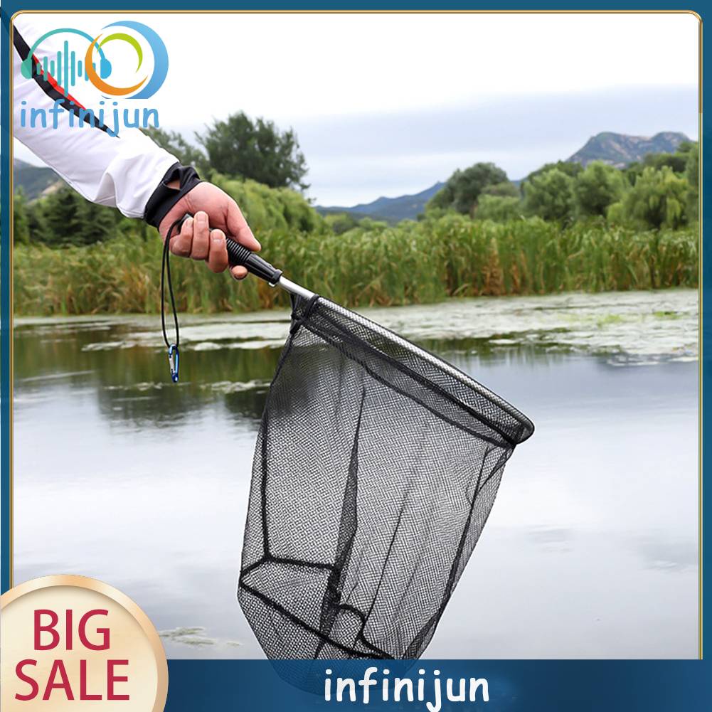 Lưới Bắt Cá 50cm Bằng Hợp Kim Nhôm Có Thể Gập Lại