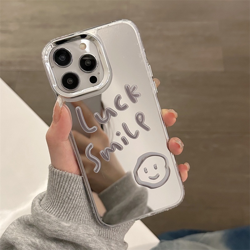 Ốp Điện Thoại Hình Mặt Cười Ba Trong Một iPhone 14 13 12 11 PROMAX XS XR XSMAX SE2020 6 7 8PLUS MINI 14promax 1311 / 12Pro