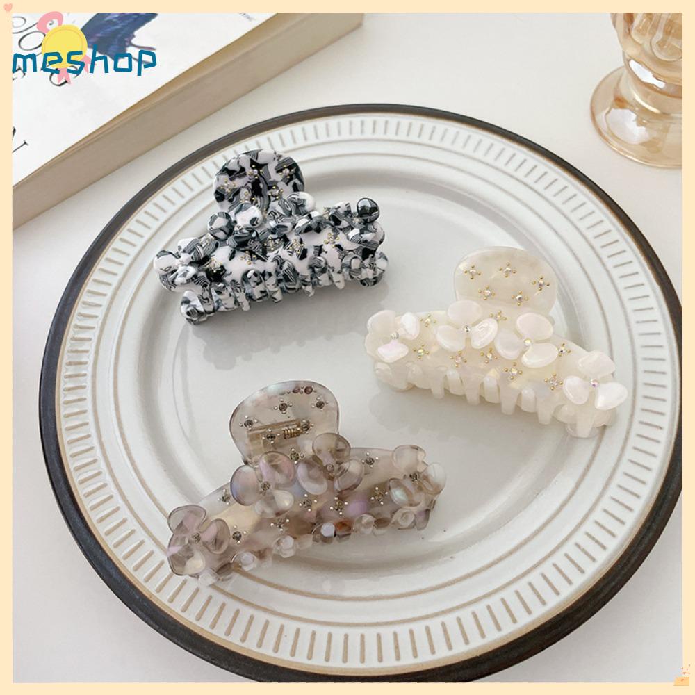 ME Kẹp Tóc Hình Cá Mập Đính Hoa Màu Sắc Xinh Xắn