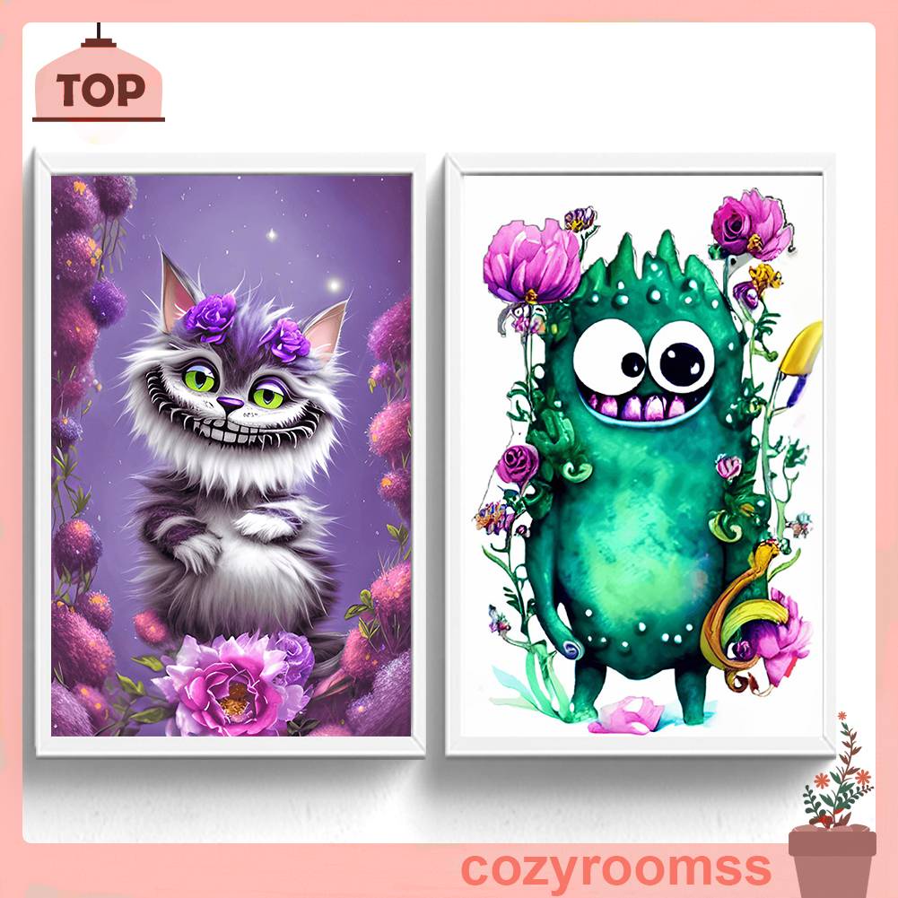 Bộ Tranh Đính Đá 5D Họa Tiết Hoạt Hình Độc Đáo DIY Dùng Trang Trí Nhà Cửa