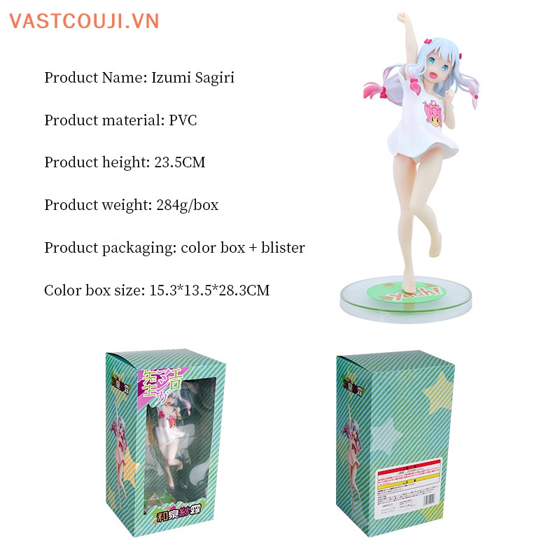 Mô Hình Nhân Vật VASTJI Nhật Bản Eromanga Sensei Izumi Sagiri Bằng PVC Dễ Thương