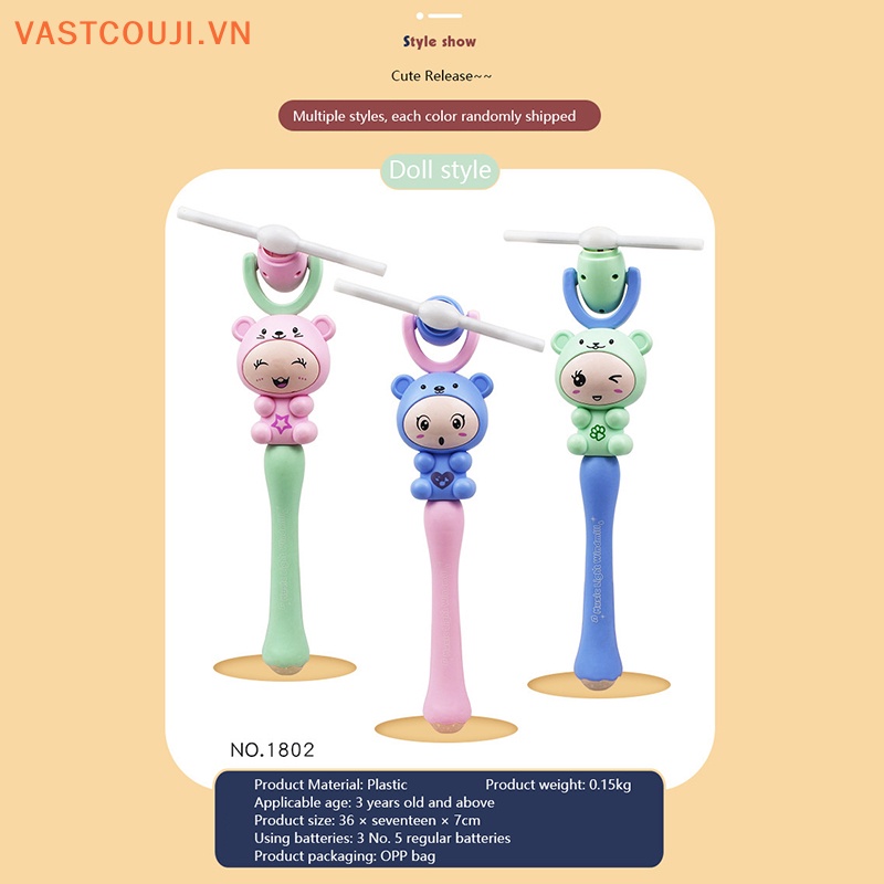 Chong Chóng Đồ Chơi Có Đèn LED Hình Động Vật Dễ Thương