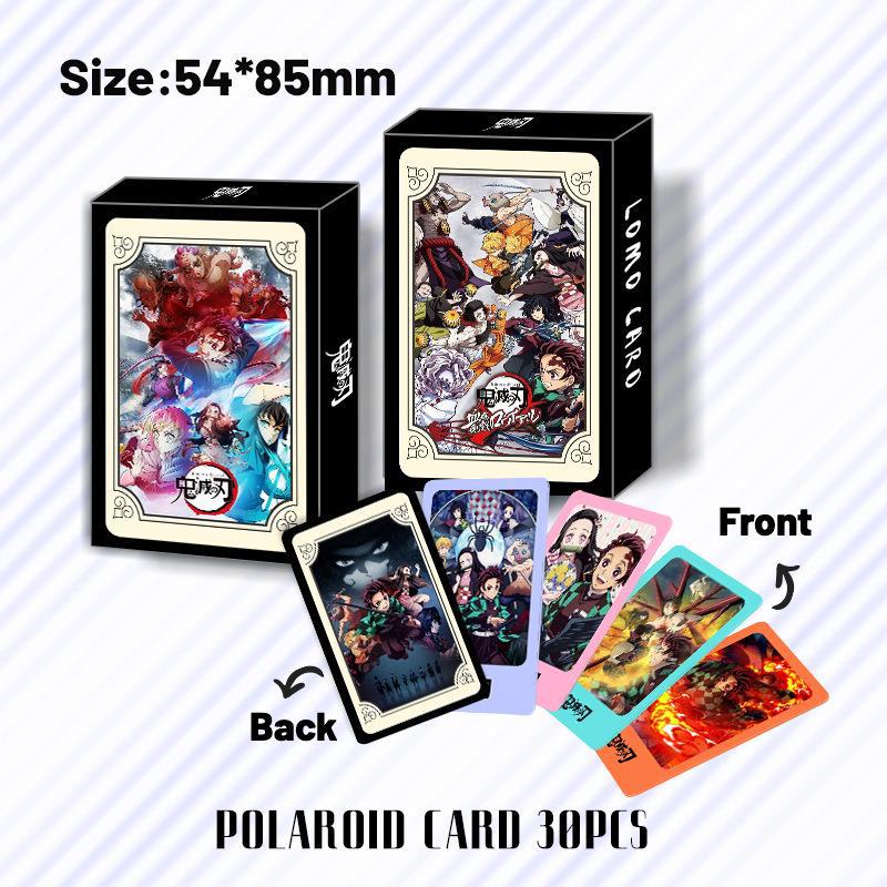 Hộp 30 Ảnh Thẻ Lomo Hai Mặt Hình Demon Slayer Polaroid