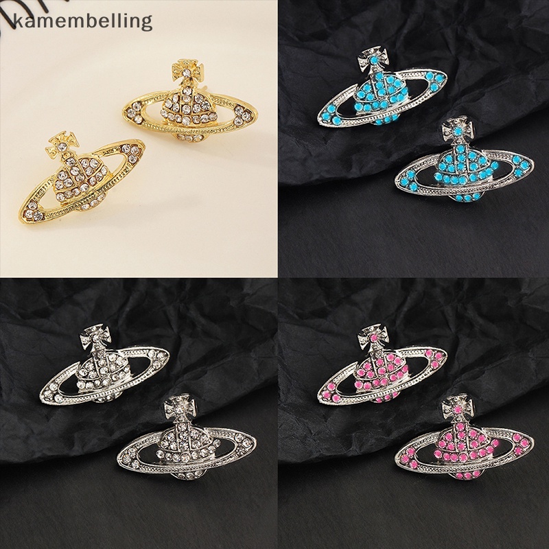 Đôi Khuyên Tai Nữ Mạ Vàng / Bạc Hình Hành Tinh Đính Đá Pha Lê Thời Trang