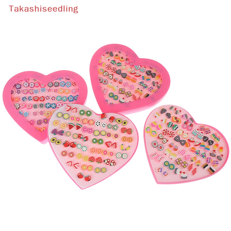 Set 36 Đôi Khuyên Tai Hình Trái Cây Hoạt Hình Cho Nữ