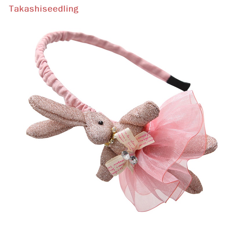 (Takashiseedling) Kẹp Tóc Công Chúa Bằng Vải Hình Thỏ Dễ Thương Ngọt Ngào Cho Bé Gái