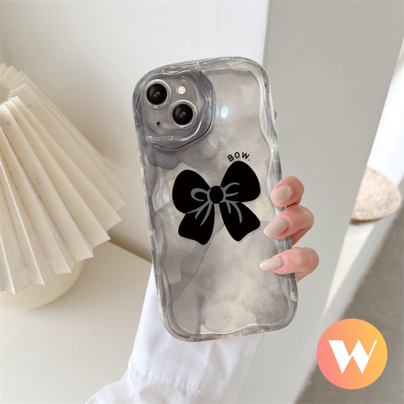 Ốp Điện Thoại Viền Cong Hình Nơ 3D Kèm Giá Đỡ Cho IPhone 7 8 Plus XR 6 6s X XS Max SE 2020 11 13 14 12 Pro Max