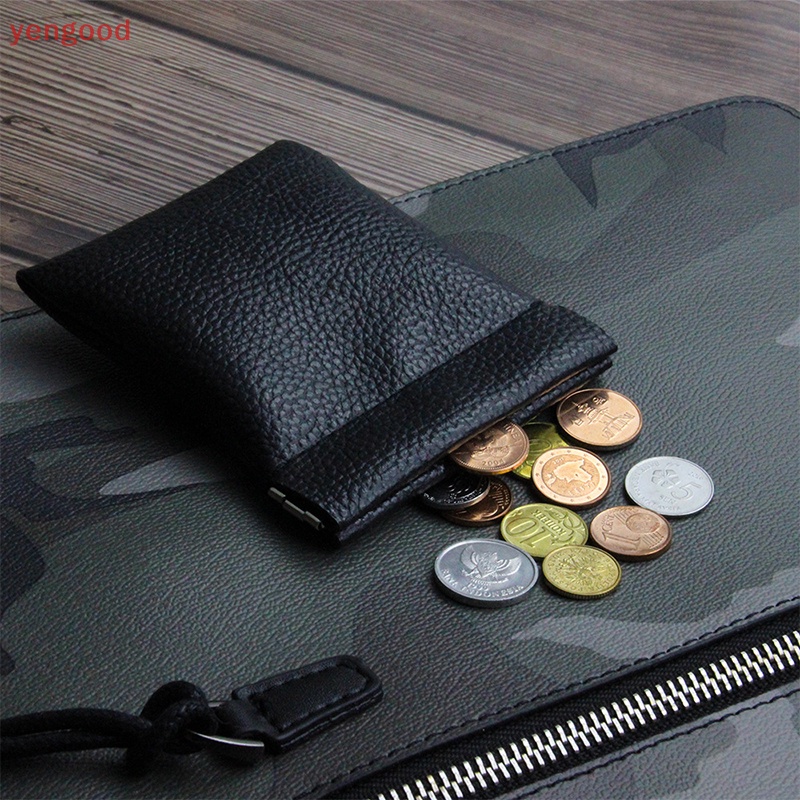 Ví Da Pu Mini Dáng Ngắn Đựng Tiền / Chìa Khóa / Thẻ Tiện Dụng Cho Nam Và Nữ Giá Đỡ