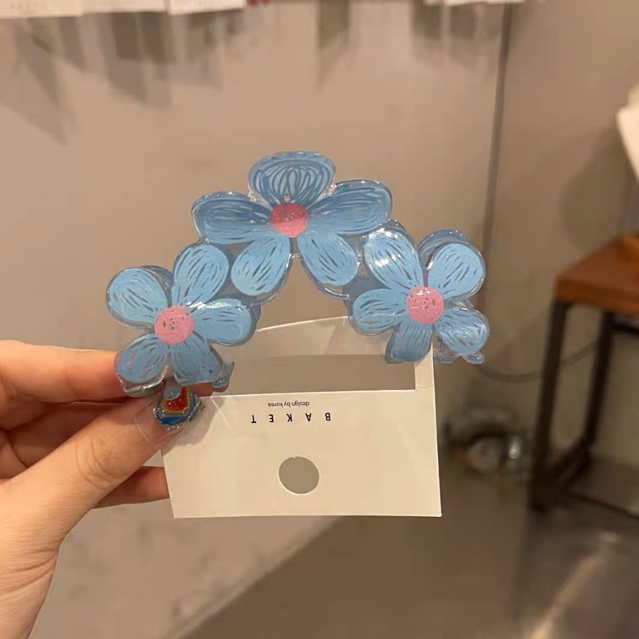 Kẹp Tóc Hình Hoa Bằng Acrylic Dễ Thương Phong Cách Hàn Quốc Cho Nữ