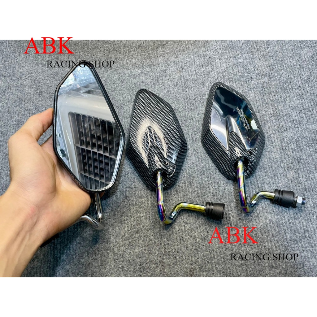 Kính YA Chân Cong XI TITAN MÀU CACBON gắn xe máy yamaha honda