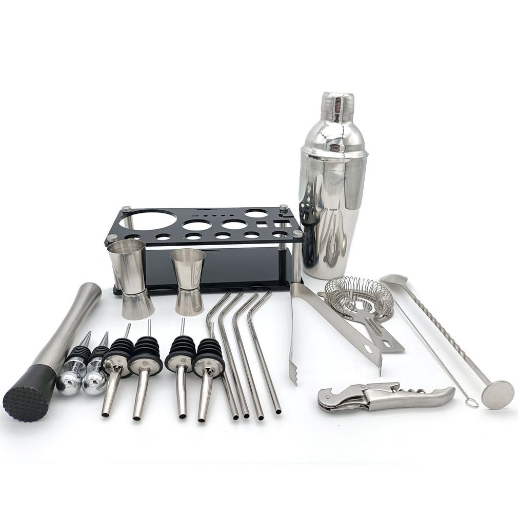=Christmas=20 Piece Set Acrylic Set Cocktail Shaker Bar Tool Shaker Bartending Tool Set