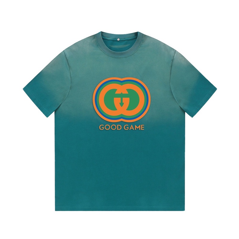 Áo Thun G88- Tay Ngắn Cổ Tròn Màu Sắc gradient Phong Cách retro