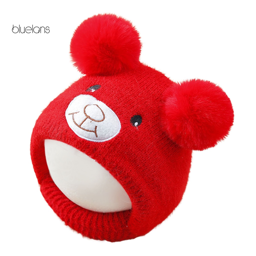 Bluelans Mũ Mùa Đông Đính Bóng Lông Dày Dặn Độ Co Giãn Cao Một Kích Thước Ấm Áp Trọng Lượng Nhẹ Trang Trí Nhà Cửa Cho Bé