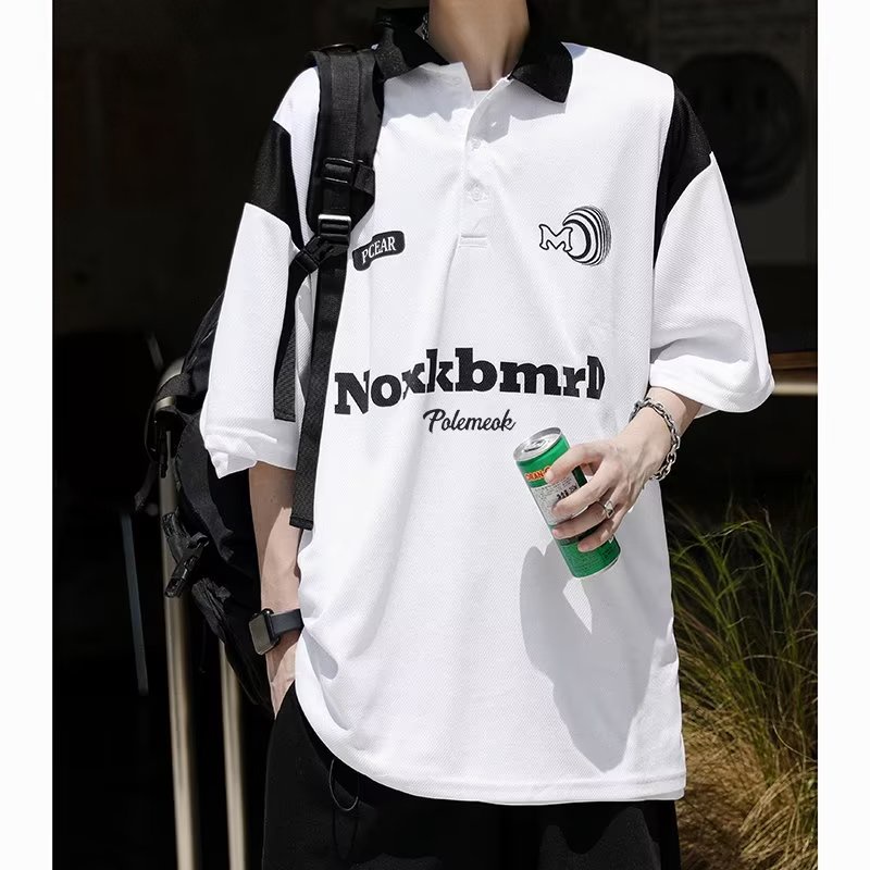 Áo Thun polo Tay Ngắn Dáng Rộng Phong Cách Nhật Bản Thời Trang Mới 2023 Cho Nam