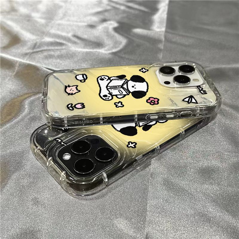 Ốp Điện Thoại Mềm Trong Suốt Màu Gradient Họa Tiết Chú Cún Dễ Thương 1312 INSC 711xr / 8 plus 14Promax