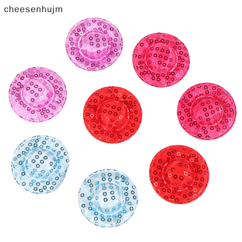 Set 8 Nón Đồ Chơi Nhiều Màu Sắc Xinh Xắn Dành Cho Búp Bê