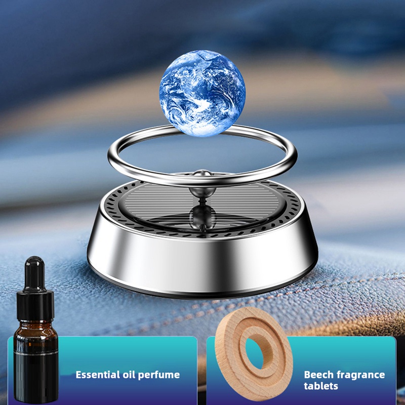 Nước Hoa Xoay Tự Động Trang Trí Nội Thất Xe Hơi Sử Dụng Năng Lượng Mặt Trời