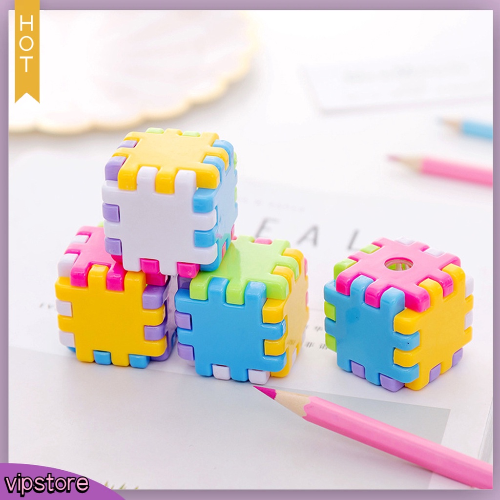 &lt;VIP&gt; Set 2 Đồ Chuốt Bút Chì Hình Mảnh Ghép Sáng Tạo