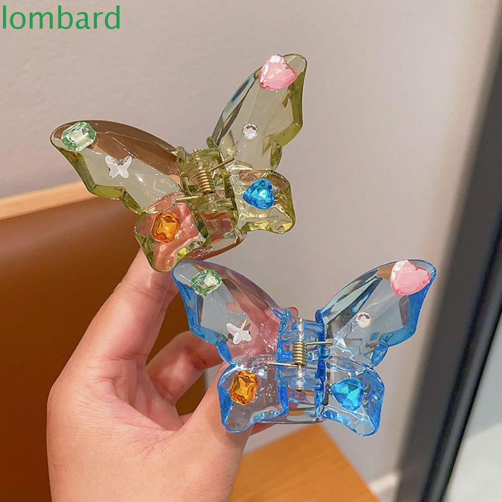 Kẹp Tóc Càng Cua Bằng Acrylic Trong Suốt Họa Tiết Hình Học Cho Nữ Rửa Mặt