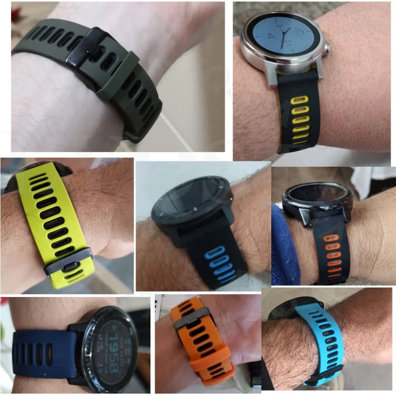 Dây Đeo Bằng silicone 22mm 20mm Cho garmin forerunner 265 965 255 255m 245 645 158 55 / venu 2 plus / vivoactive 4 3 / venu sq 2