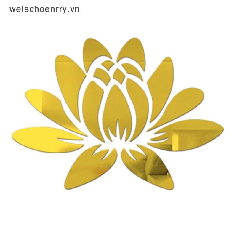 Decal dán tường Hình Hoa Sen 3D Bằng Acrylic