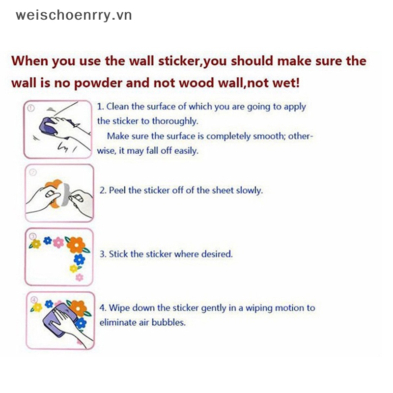 Ww Tường er Màu Nước Họa Tiết Hoa Hồng Có Thể Tháo Rời VN