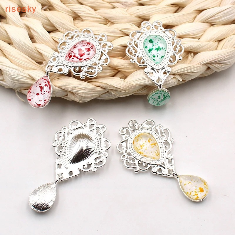 Ghim Cài Áo Bằng Bạc 48X26MM Dùng Trang Trí Tiệc Cưới DIY