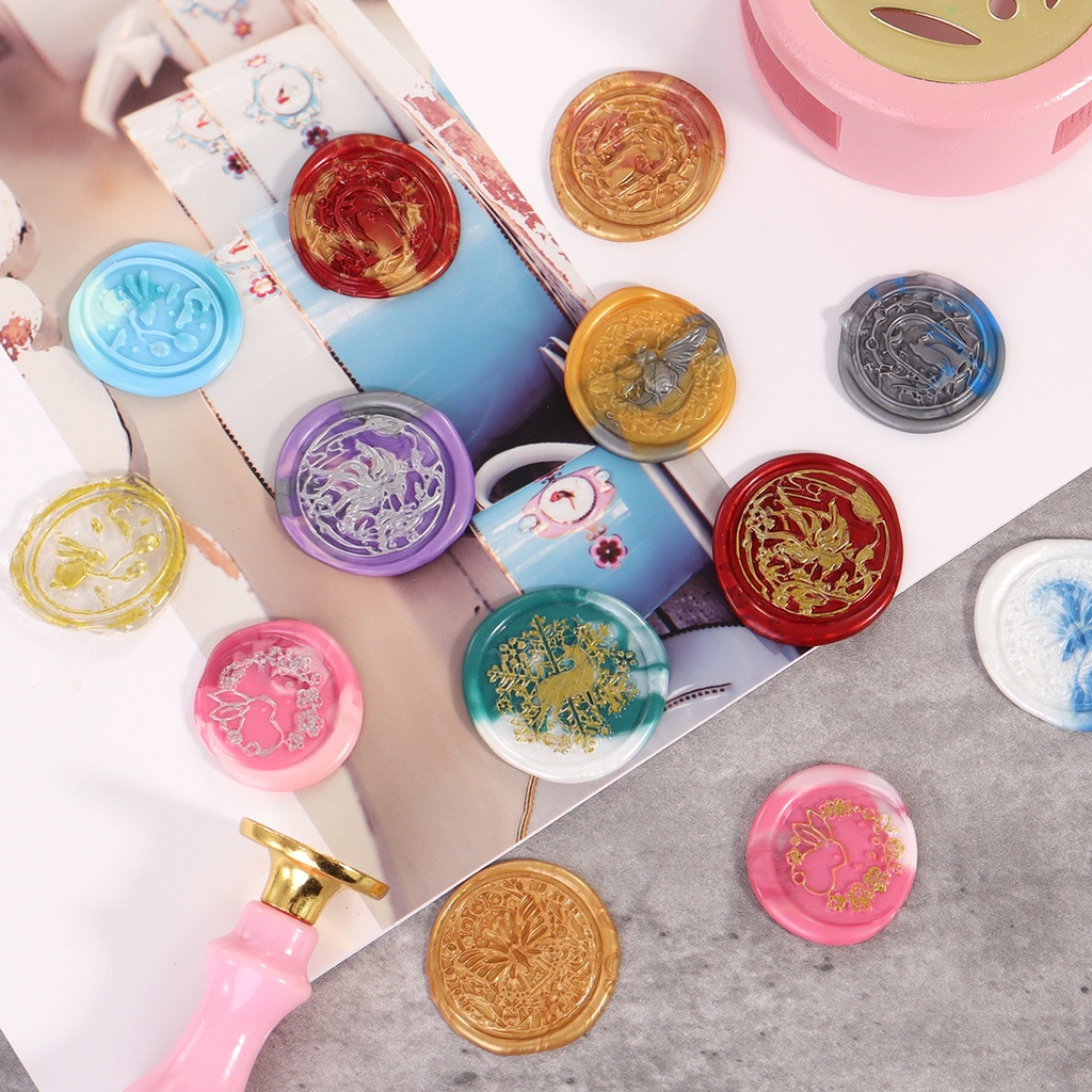 1pc kim loại sáp tem Vintage bướm hoa động vật tem cưới lời mời quà tặng bao bì thẻ scrapbook