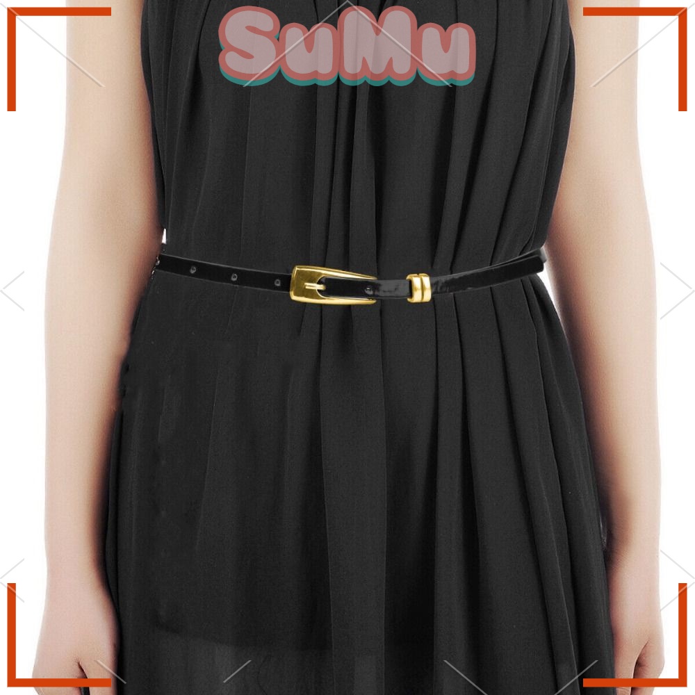 Thắt Lưng Mỏng Chất Liệu Da Khóa Hợp Kim Có Thể Điều Chỉnh Cho Nữ