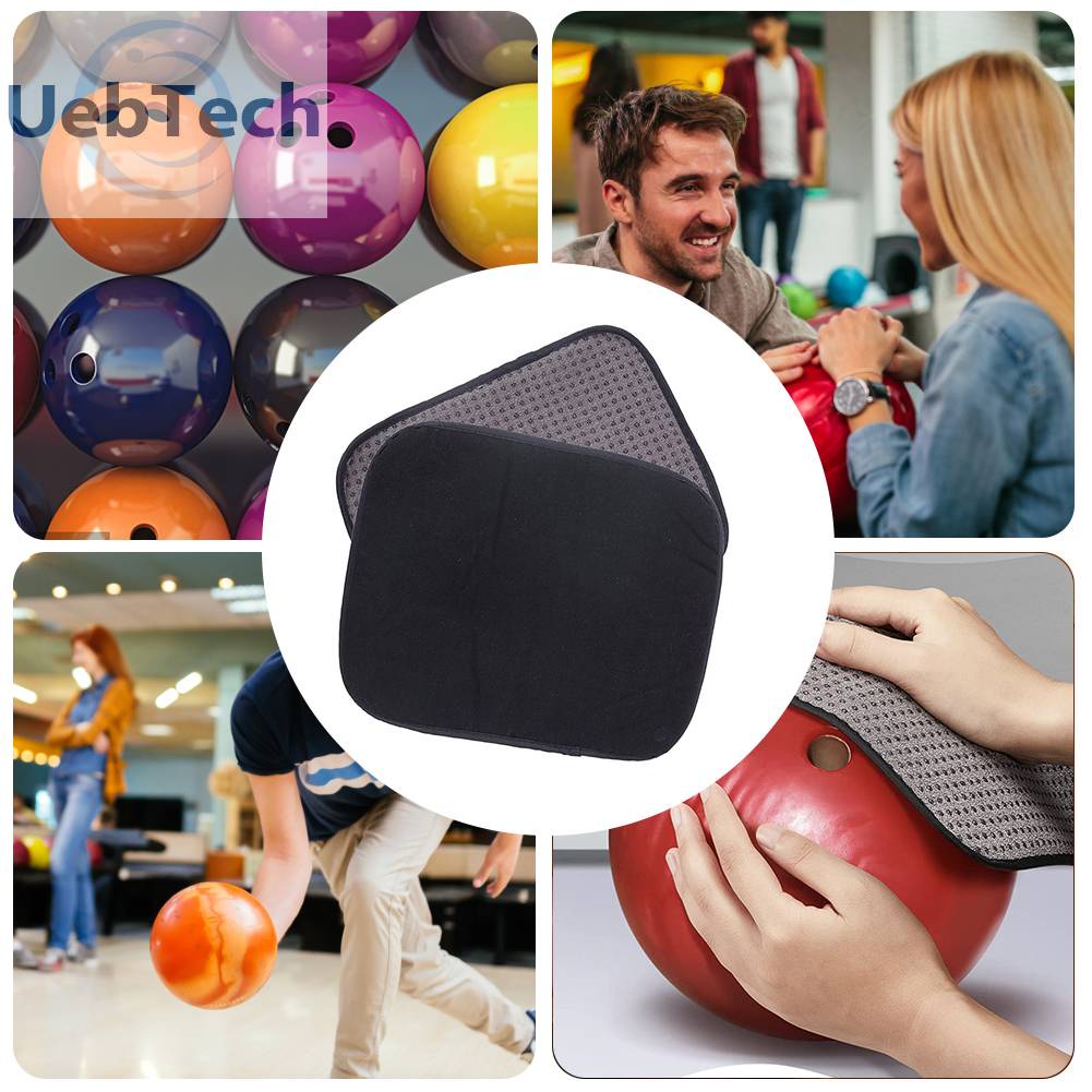 Khăn Lau Bóng Bowling Bằng Sợi Microfiber Mềm Nhẹ Màu Đen